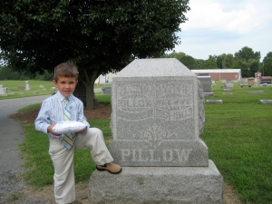 As ring bearer for a wedding held in a cemetery, Unnamed Wedding Attendee* felt this opportunity couldn't be passed up. 